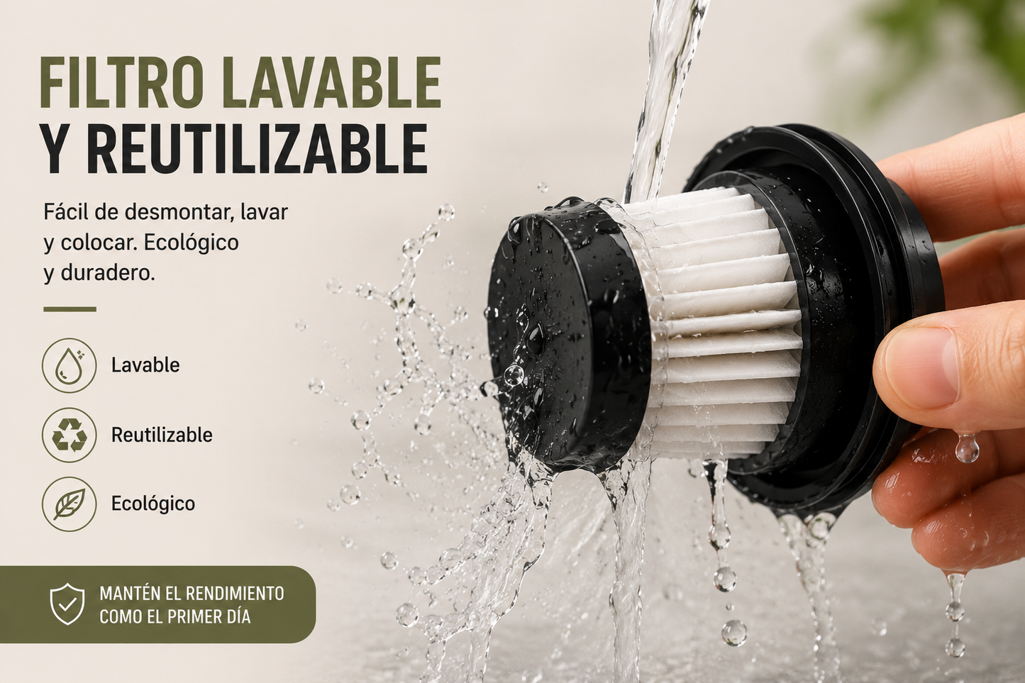 Mini Aspirador Inalámbrico Recargable para Hogar y Coche